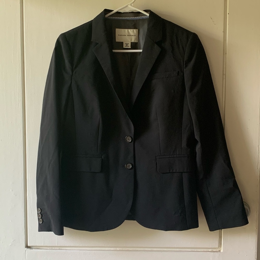 Banana Republic Button Up Black Blazer